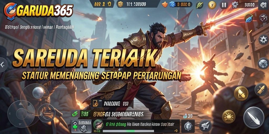 Tampilan gameplay strategis yang mendebarkan dari GARUDA365.