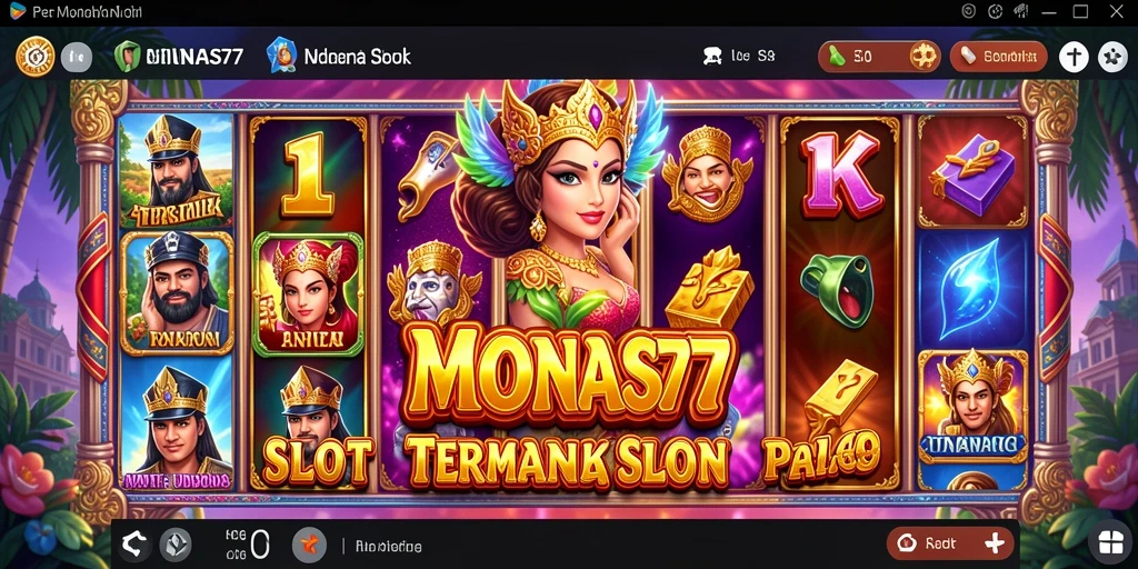 Tampilan gameplay slot MONAS77 dengan berbagai pilihan menarik.