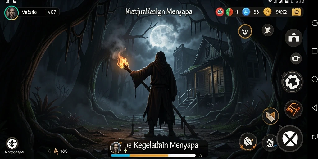 Screenshot V07 menampilkan suasana menakutkan dengan grafis yang mumpuni.