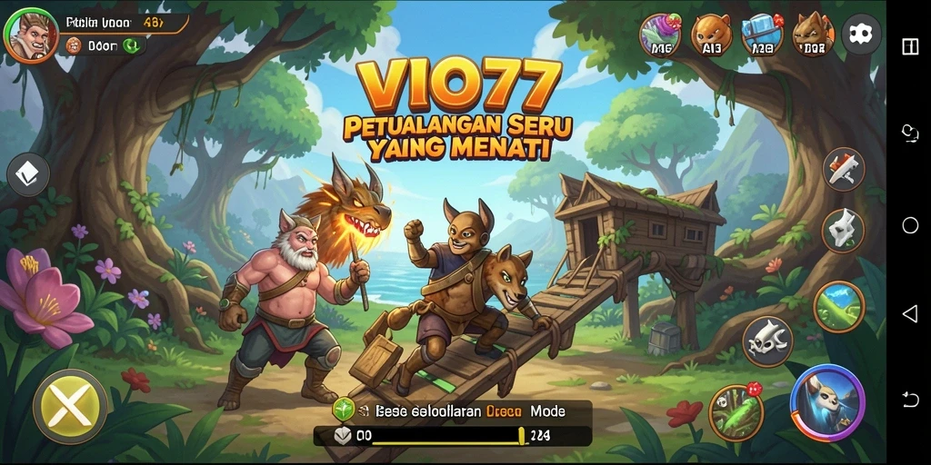 Tangkapan layar utama gameplay VIO77 dengan petualangan mendebarkan.